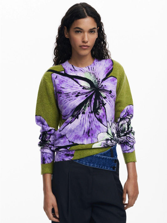 Desigual Sweater Designed by Mr. Christian Lacroix Women's Green