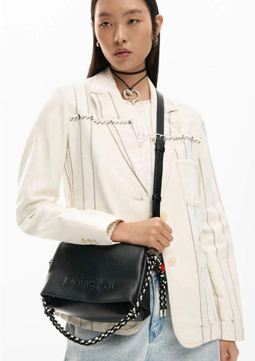 Desigual - Borsa Donna Bag Half Logo Venecia 4.0 Black Nera