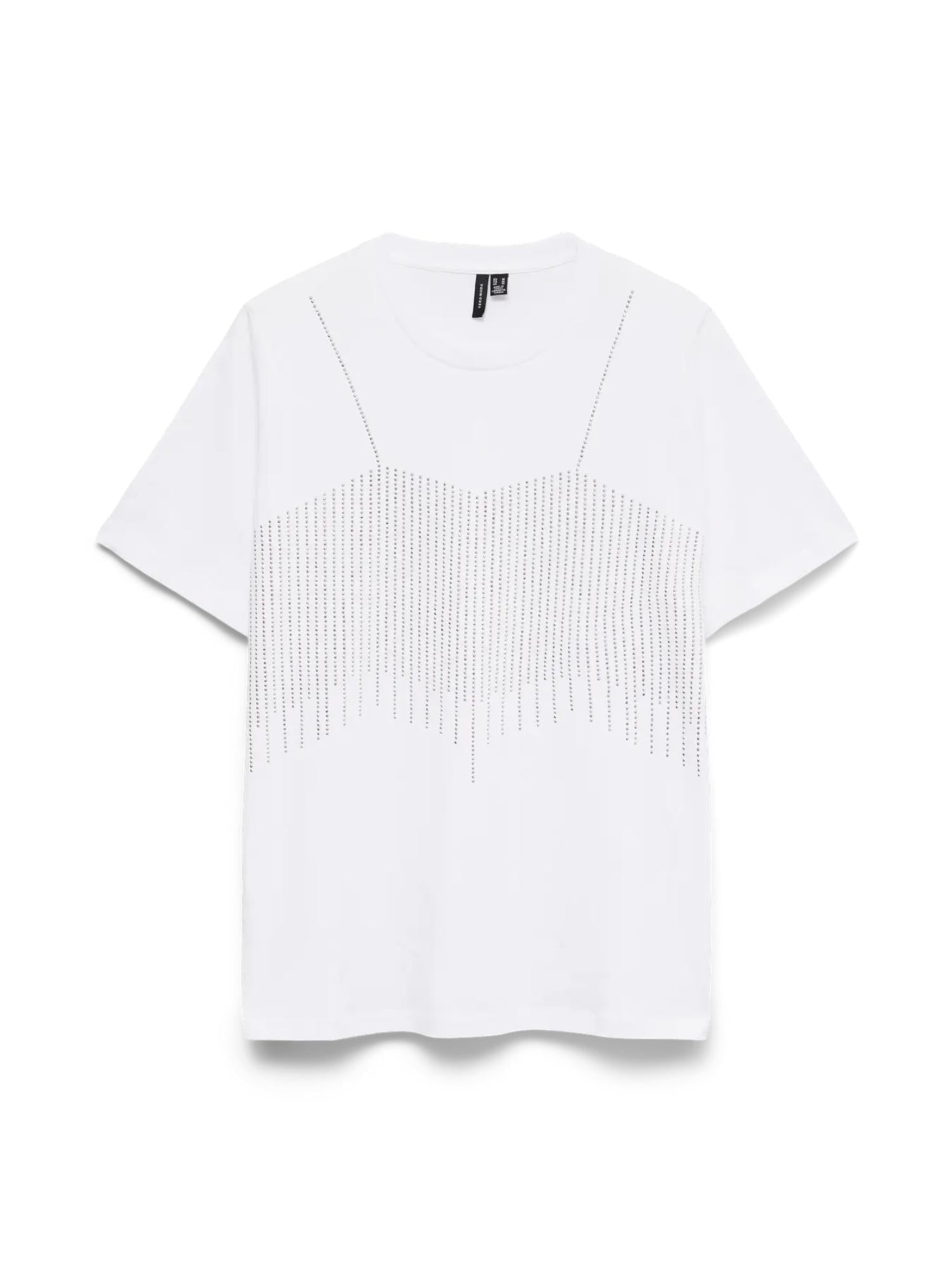 Vero Moda VMBENEDICTE T-Shirt Donna Bianco 10341525 White VERO MODA 