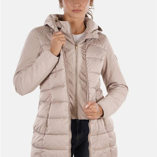Yes Zee Giacca Lunga Donna Beige O045 M800 0222 YES ZEE 