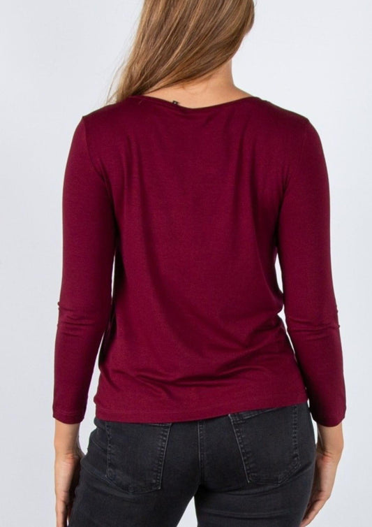 Emme Marella Women's Burgundy Octopus Sweater