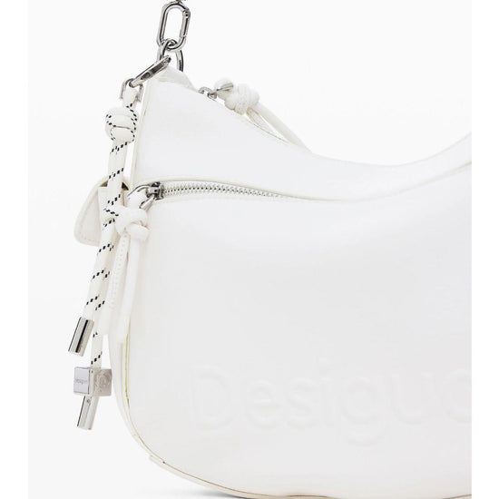 Desigual Borsa ovale logo 3D Donna Bianco 25SAXPBV 1000 DESIGUAL 