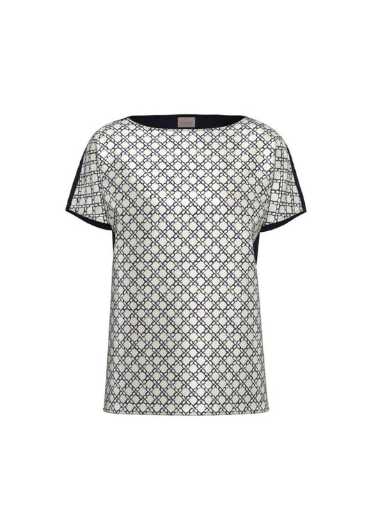 Emme Marella Women's Shirt Emmsansa Butter White and Blue