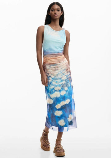 Desigual - Vestito Donna Vestvermont Azzurro