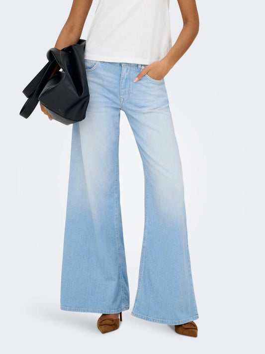 Only - Women's Light Blue Flared Fit Jeans California