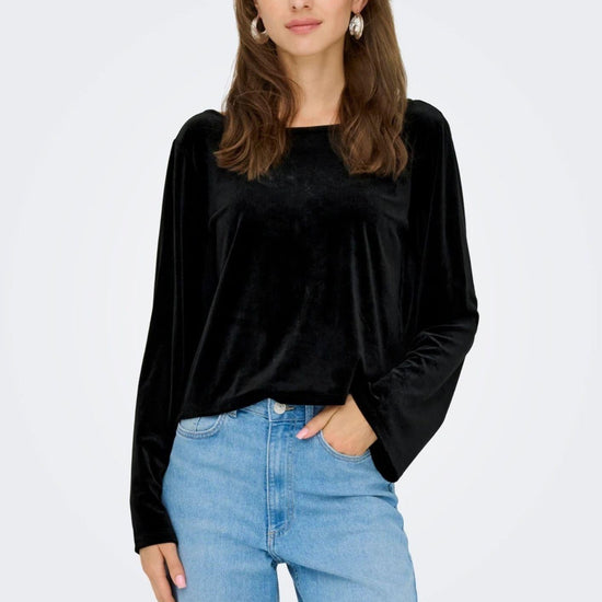 Jacqueline De Yong Maglia Donna Victory Nera 15363518 Black BOW JACQUELINE DE YONG 