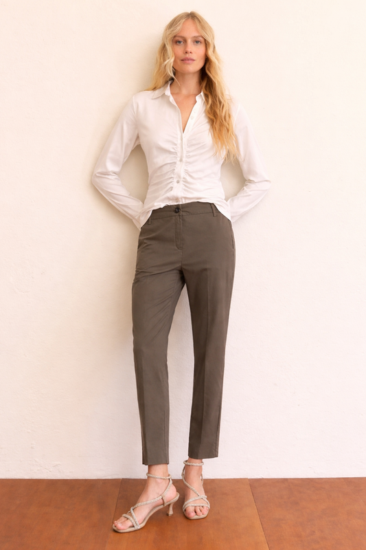 Emme Marella - Women's Military Green Svelto Trousers