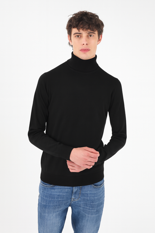 Maglia Dolcevita Uomo Nero