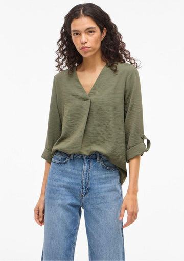 Vila - Camicia Donna Vijosa Verde