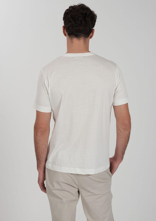 Yes Zee Men's White Crew Neck T-Shirt