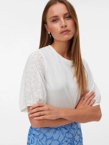 Vero Moda - Maglia Donna Janni Bianco