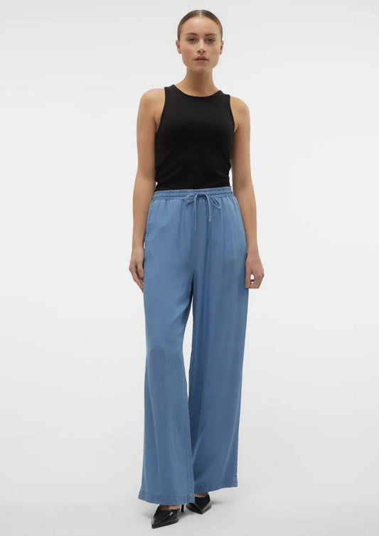 Vero Moda - Women's Bree Medium Blue Denim Trousers