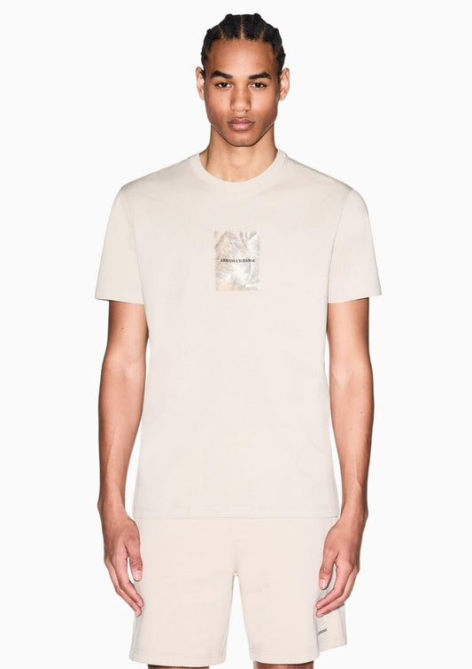 Armani Exchange - Men's Beige T-Shirt