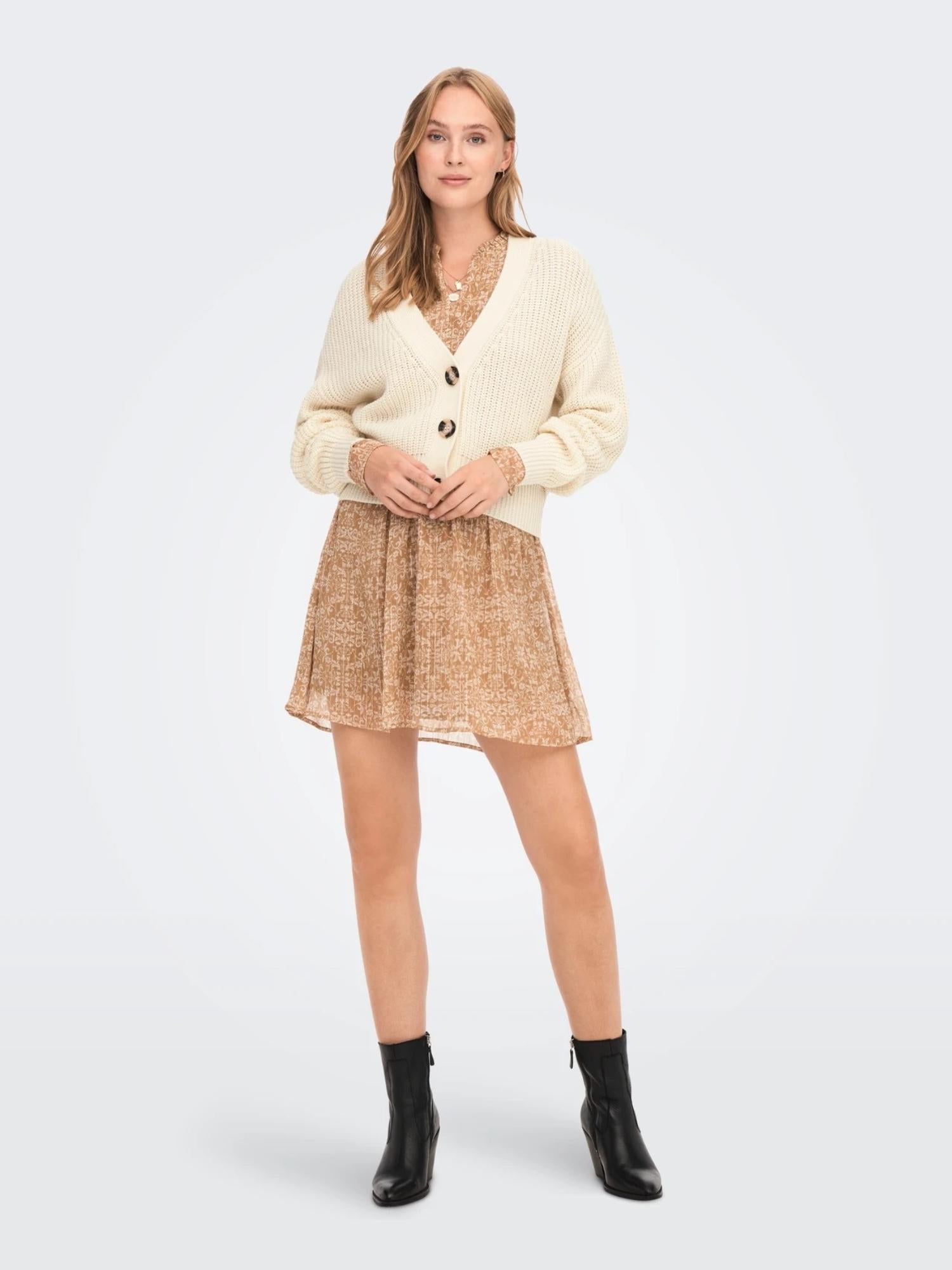 Jacqueline De Yong JDYJUSTY Cardigan Donna Bianco Eggnog 15200418 Eggnog JACQUELINE DE YONG 