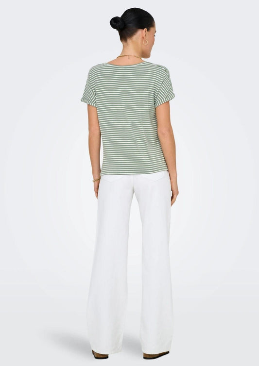 Jacqueline De Yong Women's Sissi Top White and Green