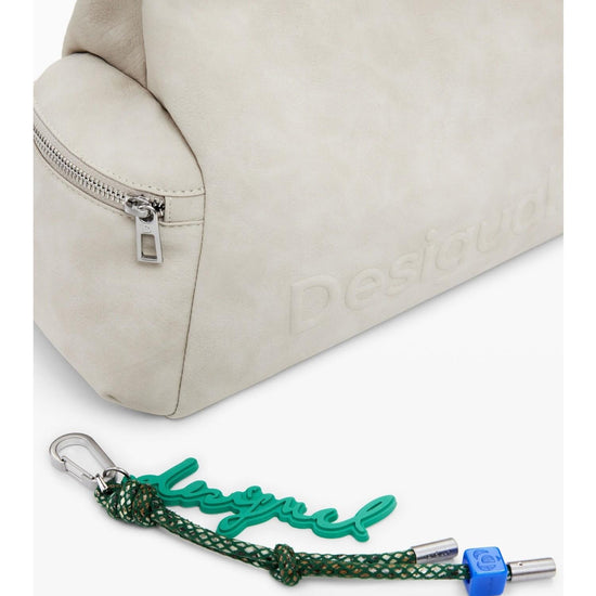 Desigual Borsa logo 3D con manico arricciato media Donna Avorio 25WAXPB0 6006 DESIGUAL 