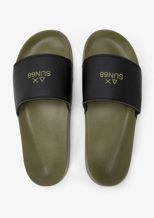 Sun68 - Ciabatte Uomo Verde Militare