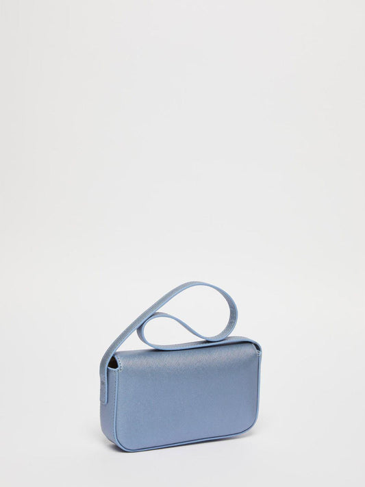 Emme Marella Borsa Baguette Donna Galazia Azzurro Metallo