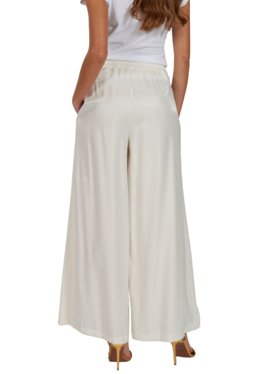 Yes Zee Pantalone Donna Bianco Avorio