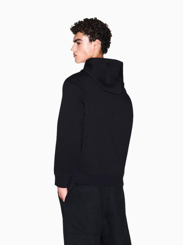Armani Exchange Men's Embroidered Logo Hoodie Black