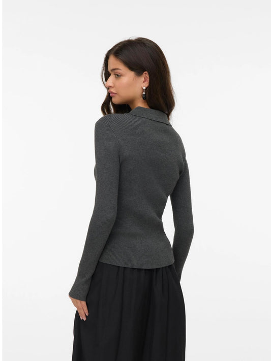 SILJERIB Pullover Donna Grigio Scuro Melange