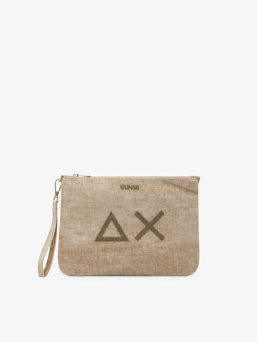 Sun68 Velvet Beige Clutch