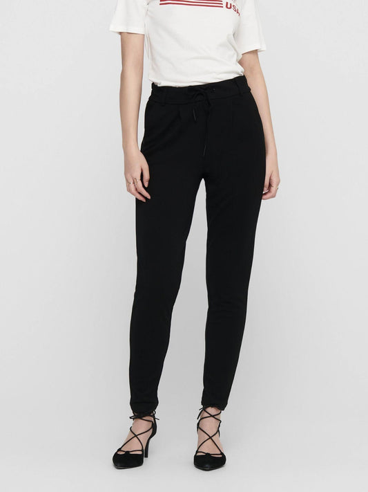 Only Women's Black Onlpoptrash Trousers