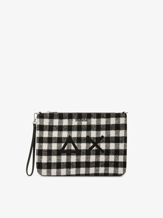 Sun68 - Pochette Tartan Nera Scacchi