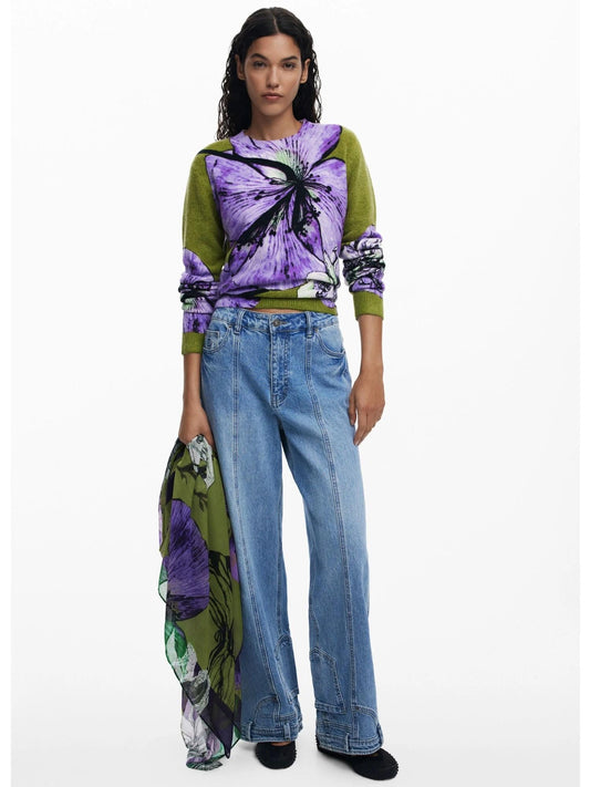 Foulard disegnato da Mr. Christian Lacroix Donna Blu