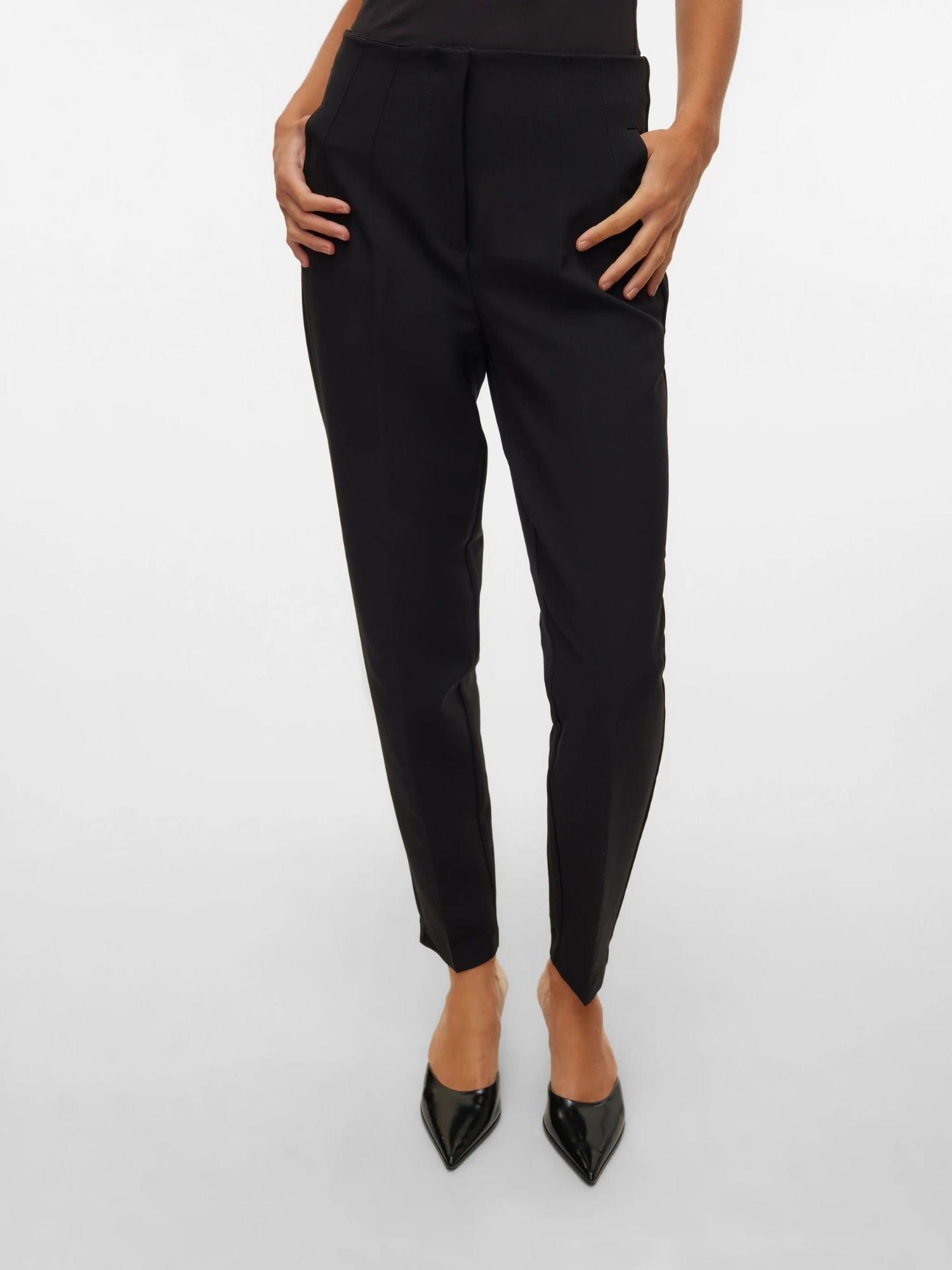 Vero Moda VMLINA Vita alta Pantaloni Donna Nero 10309140 BLACK VERO MODA 