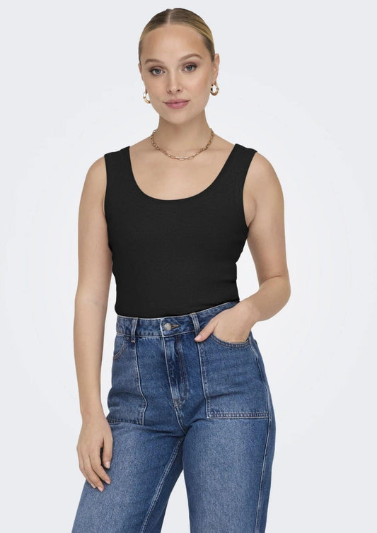 Only Women's Easy Black Tank Top