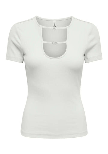 Only - Maglietta Donna Cloud Dancer Rhinestone