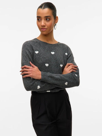 Vero Moda Maglione Donna Doffy Grigio Scuro