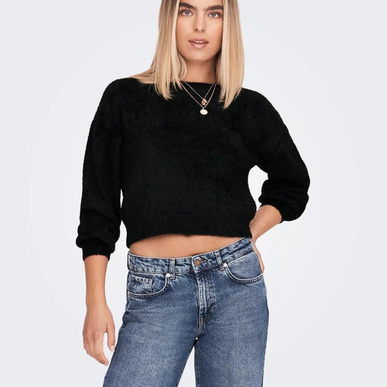 Only ONLPIUMO Pullover Donna Nero 15235973 Black ONLY 