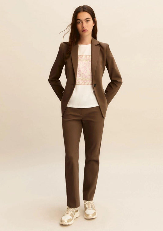 Emme Marella - T-Shirt Donna Bianca Stampa Rosa Foulard