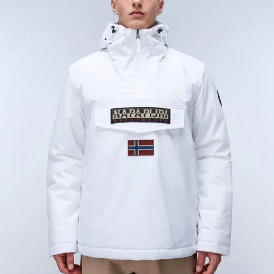 Napapijri Giacca Anorak Invernale Uomo Rainforest Grigio Chiaro NP0A4GMC 002 NAPAPIJRI 