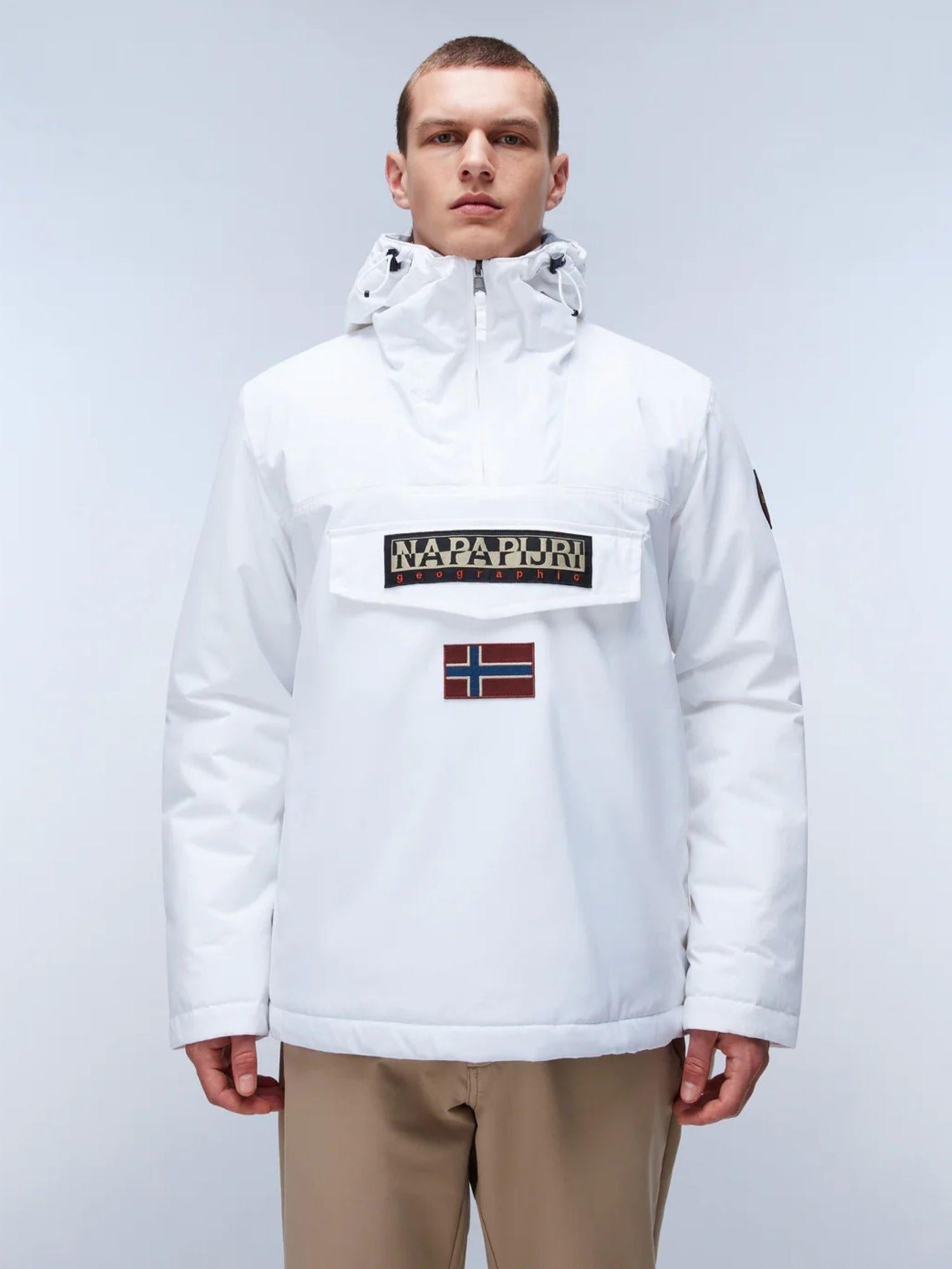Napapijri Giacca Anorak Invernale Uomo Rainforest Grigio Chiaro NP0A4GMC 002 NAPAPIJRI 