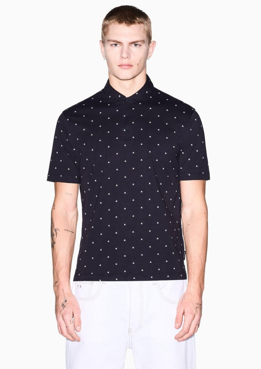 Armani Exchange Men's Blue Polo Shirt