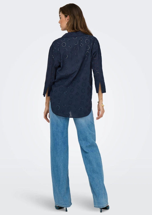 Jacqueline De Yong - Women's Tallie Blue Shirt