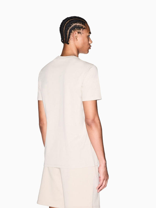 Armani Exchange T-Shirt Uomo Beige Regular Fit in Jersey di Cotone Classico