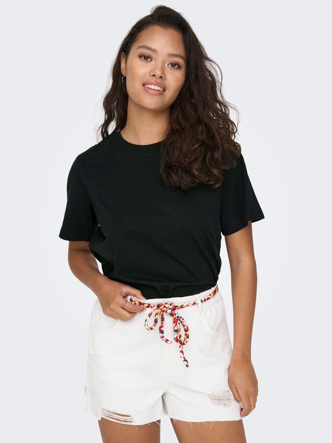 T-Shirt Donna Nero 15292431 Black JACQUELINE DE YONG 