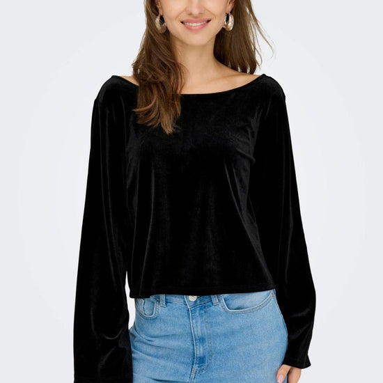 Jacqueline De Yong Maglia Donna Victory Nera 15363518 Black BOW JACQUELINE DE YONG 