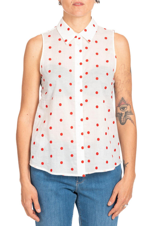 Diana Gallesi - Women's White and Red Shirt