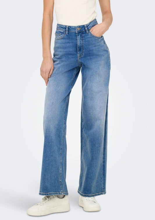 Jacqueline De Yong - Jeans Donna Felina Blu Denim Medio