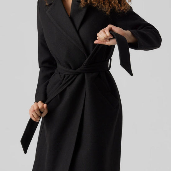 Vero Moda Cappotto Donna Fortuneaya Nero 10278330 Black SOLID VERO MODA 