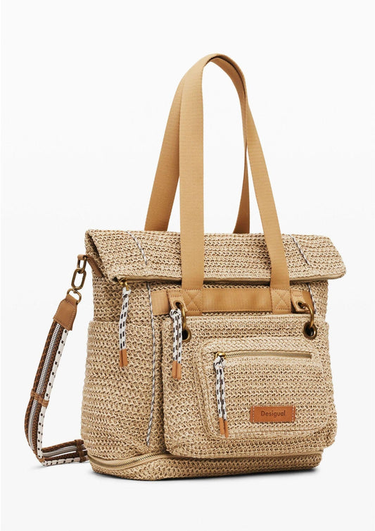 Zaino Donna Voyager Beige Rafia