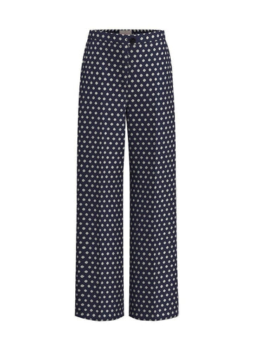 Emme Marella - Pantalone Donna baobab Blu Fantasia Rombi
