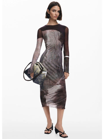 Vestito disegnato da Mr. Christian Lacroix Donna Marrone