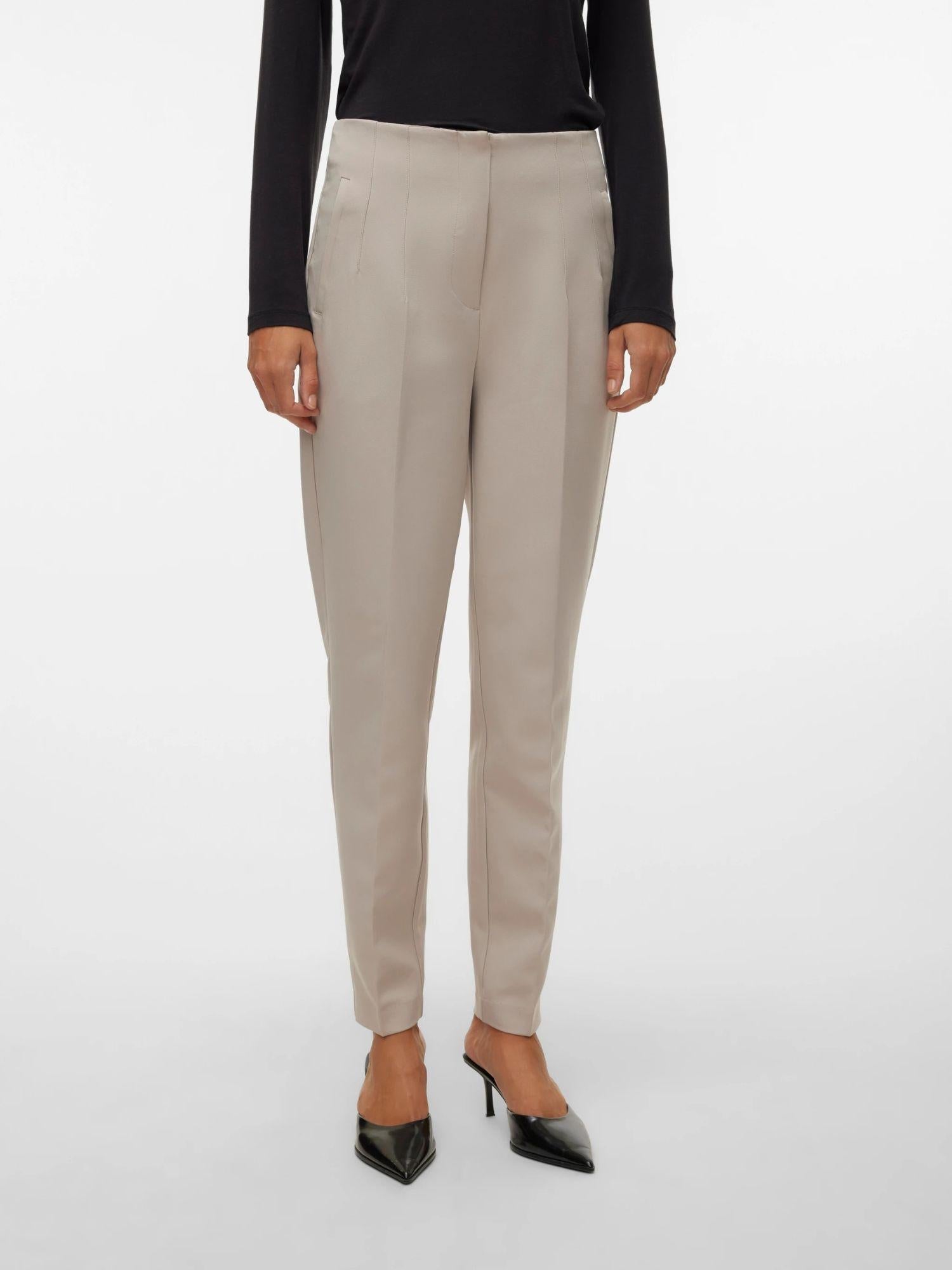 Vero Moda VMLINA Vita alta Pantaloni Donna Silver Cloud 10309140 Silver Cloud VERO MODA 