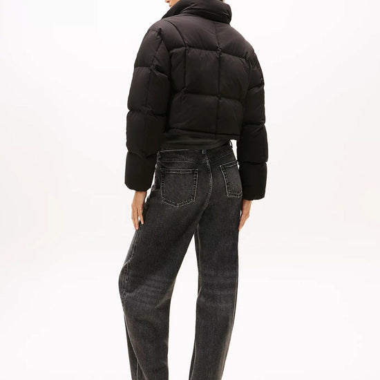 Tommy Hilfiger Piumino Alaska cropped fit Donna Nero DW0DW21624 BDS TOMMY HILFIGER 